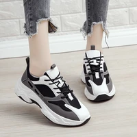 2020 season new daddy shoes womens shoes color matching thick bottom shoes mesh sneakers korean casual shoes zapatos de mujer