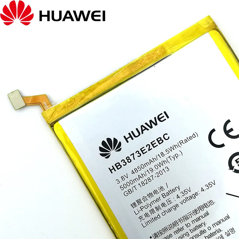 

Huawei 100% Original 5000mA HB3873E2EBC Tablet Battery For Huawei mediapad X2 Honor X1 7D-503L 7D-501U High Quality Battery