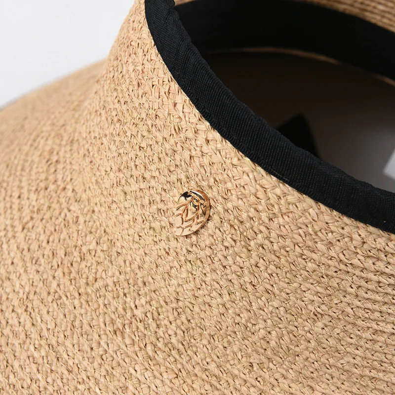 

USPOP New raffia summer hats wide brim straw hats without crown women ribbon beach hats