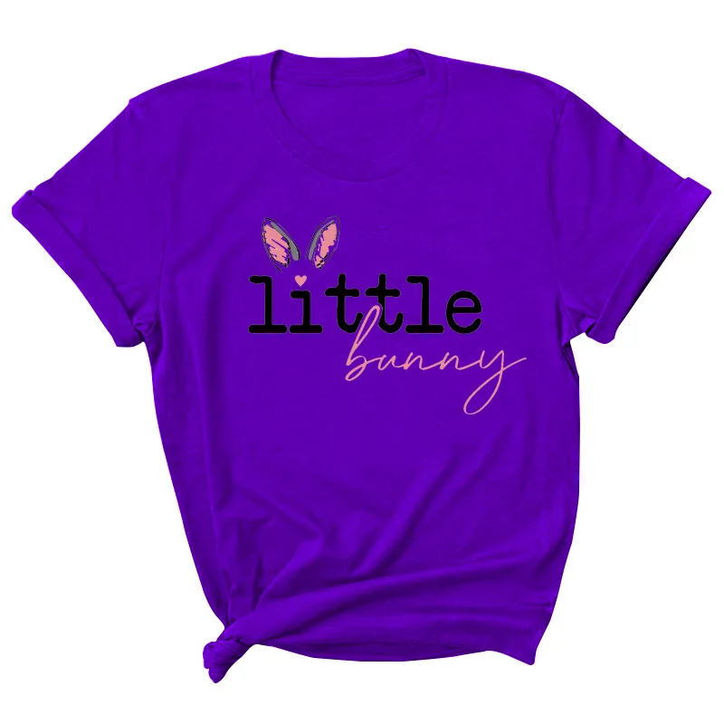 

Little Bunny Letter Print Women T Shirt Short Sleeve ONeck Loose Women Tshirt Ladies Tee Shirt Tops Clothes Camisetas Mujer