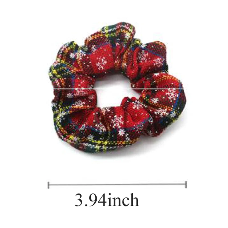 Модная Рождественская фланелевая большая резинка для волос Европейская и