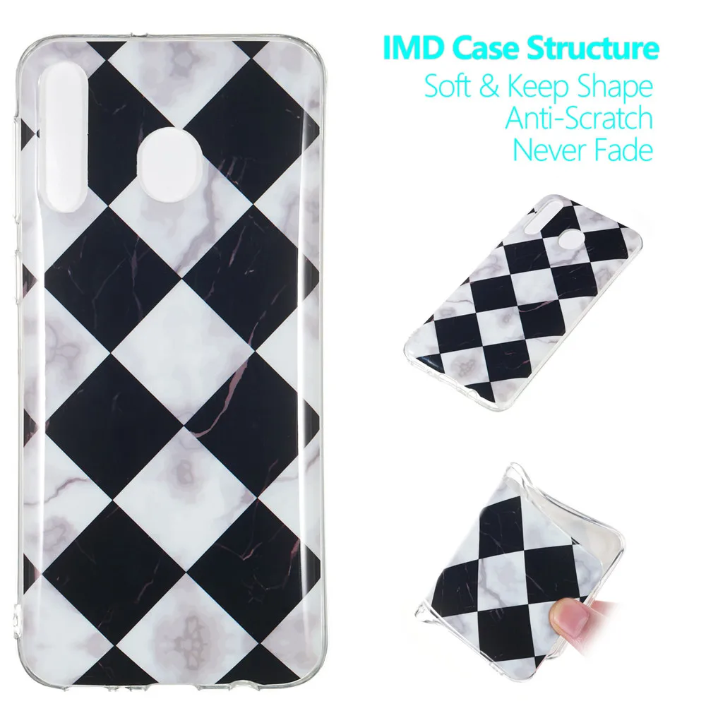 Soft TPU Silicone Case For Samsung Galaxy M10 M20 M30 A20 A20E A30 A40 A50 A60 A70 Back Cover on Art Marble Leaf Phone Coque | Мобильные