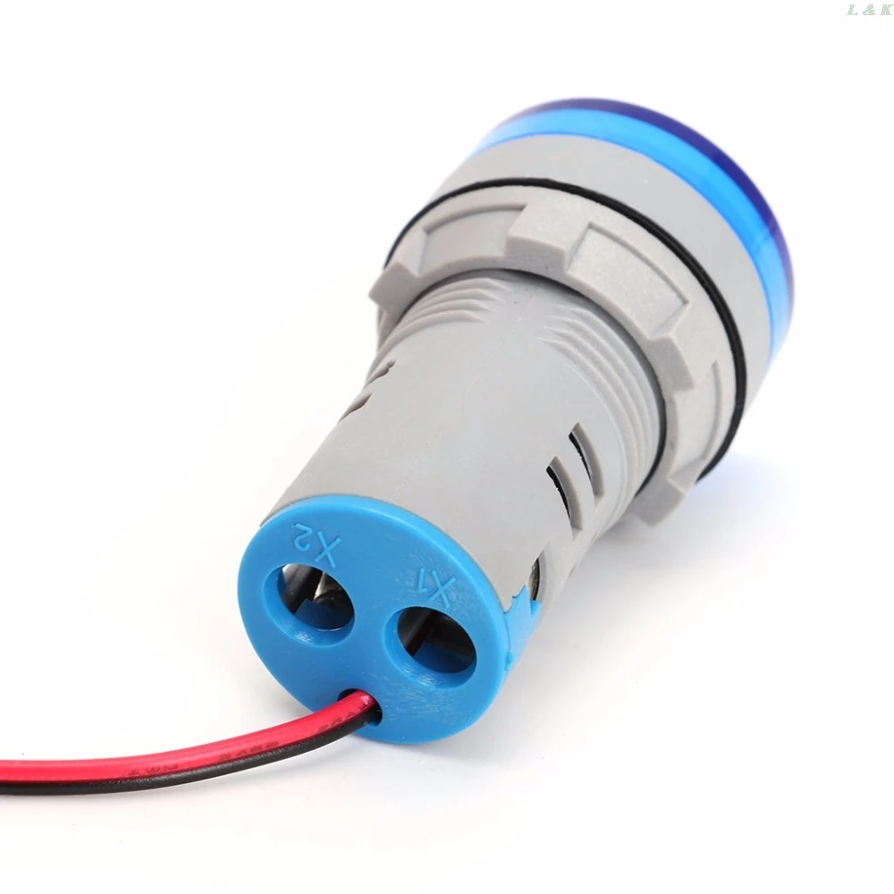 Цифровой амперметр переменного тока 220 в 0 а 22 мм монитор измеритель M13 Прямая