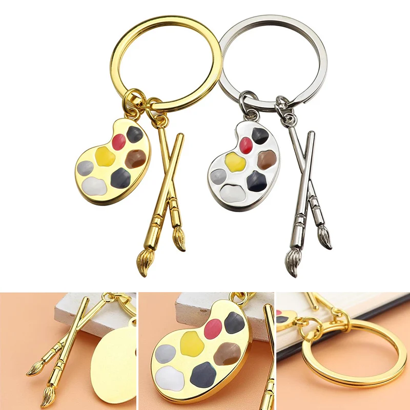 

New Painter's Palette Oval Tool Color Keychain Drawing Keychain Painter Gift