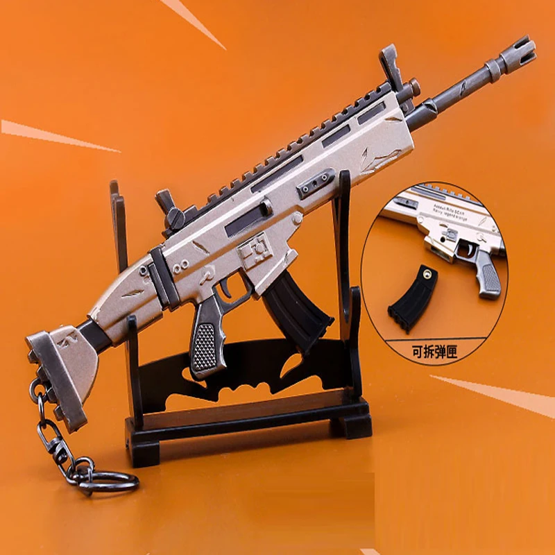 Шрам мини игрушечный пистолет винтовка модель оружия из сплава брелок реквизит
