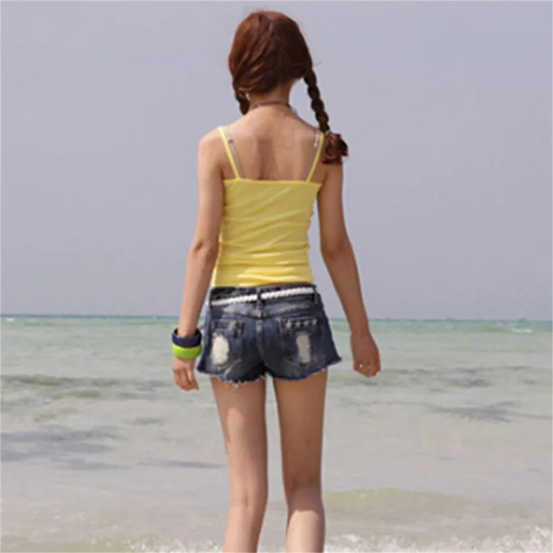Sleeveless Shirt Strap Skinny Vest women Summer Sexy Camisoles Women Top Camisole Slim Lady Padded Tops | Женская одежда