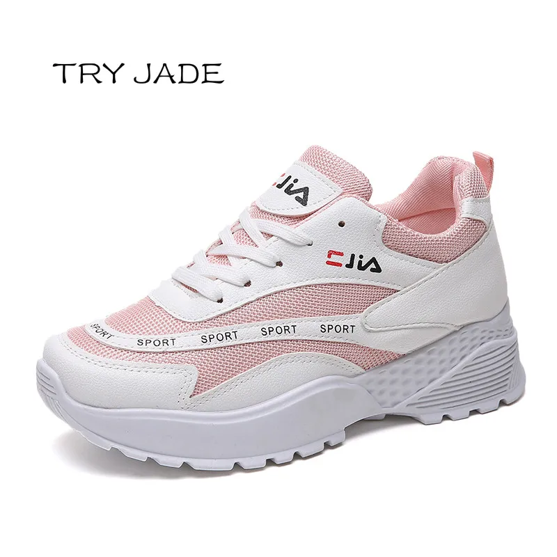 Розовый Лидер продаж; Брендовая женская спортивная обувь; tenis feminino; женская обувь для тенниса; женские устойчивые спортивные кроссовки для фитнеса; кроссовки - Цвет: Розовый