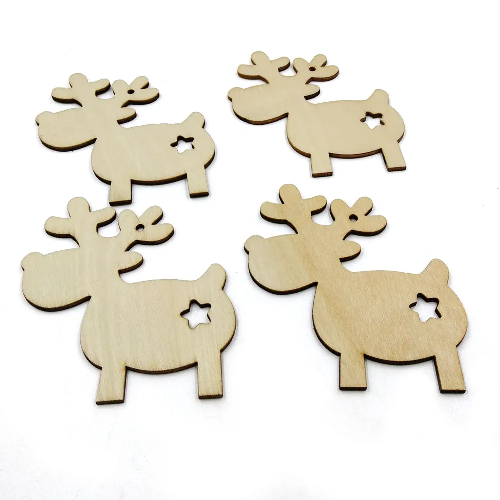 10 шт. рождественские олени деревянные украшения Рождественская елка навесной