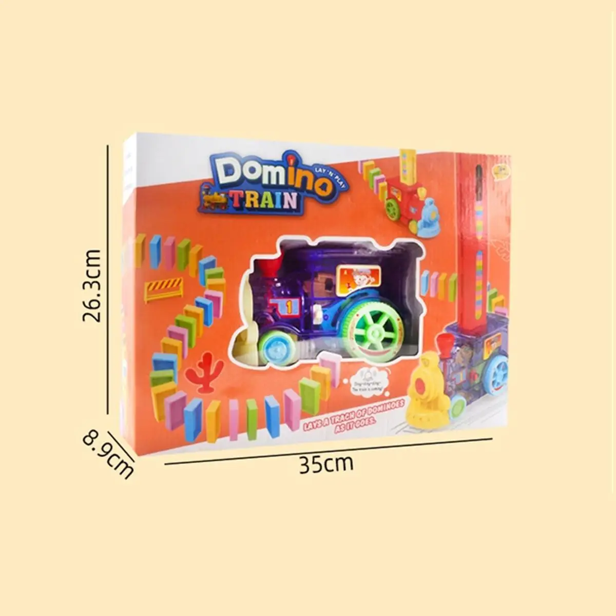 

The Domino Game Car Toy Set Automatic Placement Domino Train Car with Light Sound Educational Kids Gifts DIY Toys