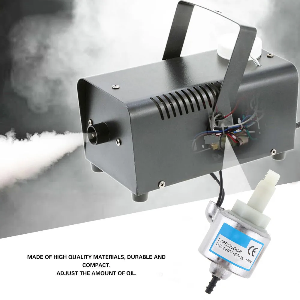 

2pcs/lot 110V-240V AC Smoke Machine 30DCB 18W Oil Pump Brass Fog Smoke Machine Oil Pump 400W 500W 50-60HZ Stage LED Fogger Parts