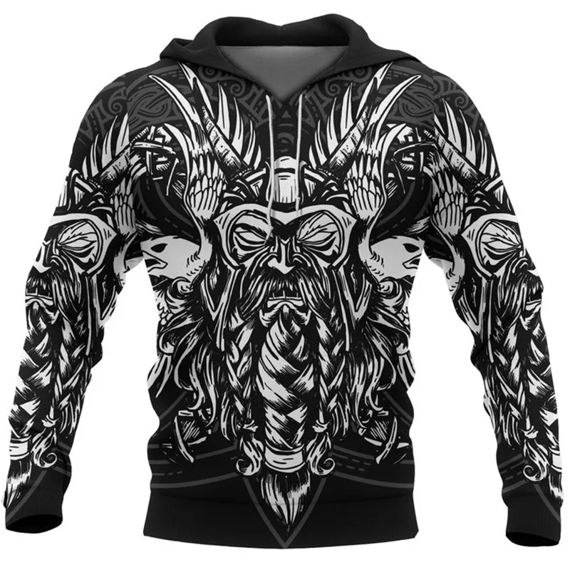 

Viking Odin Tattoo 3D Printed Men hoodies Harajuku Fashion Hooded Sweatshirt Autumn Unisex Street hoodie sudadera hombre WS-225
