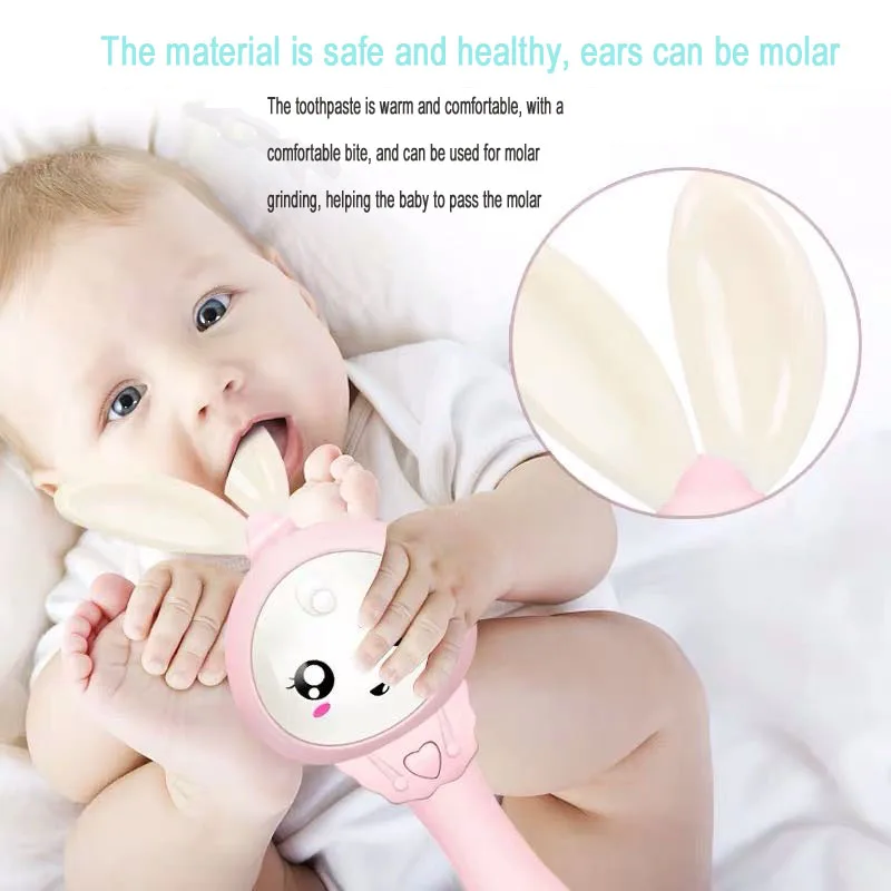 Детская Музыкальная погремушка-прорезыватель для зубов игрушка детей 0-12 лет