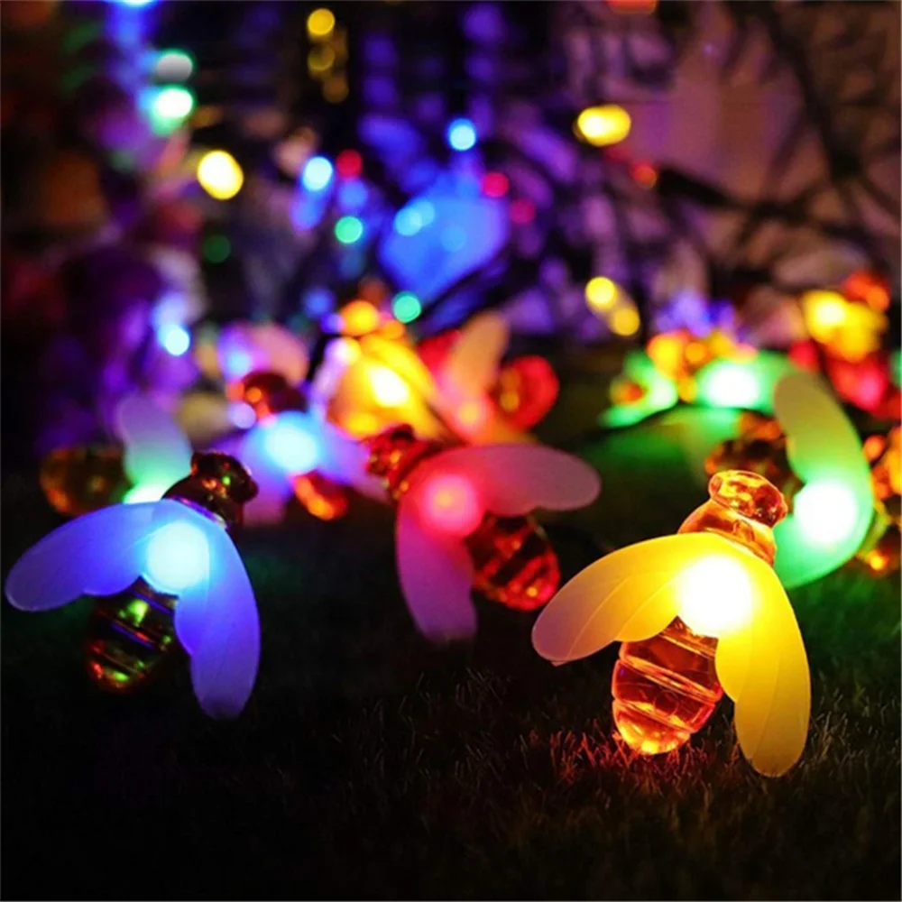 Светодиодная уличная гирлянда на солнечной батарее Праздничный Рождественский