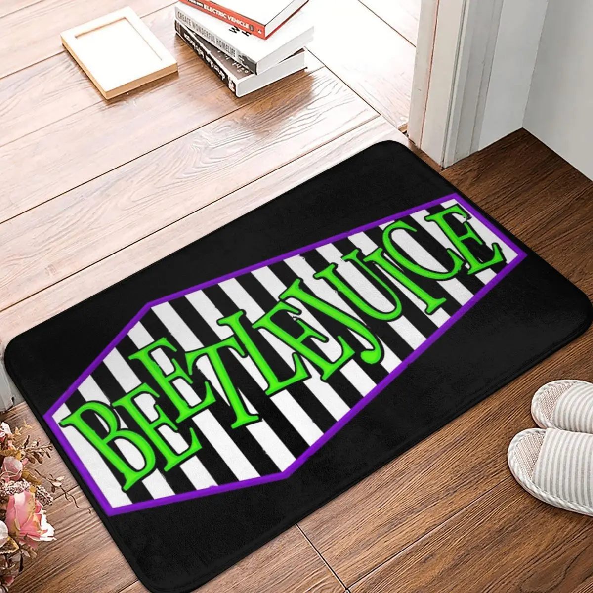 

Напольный коврик из полиэстера от Beetlejuice, коврик для ног, нескользящий коврик для ног с изображением песка для входа в кухню, спальню, балкон...