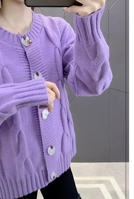 

2021 spring and autumn winter with New style fashion Long sleeve Women's Sweater coat