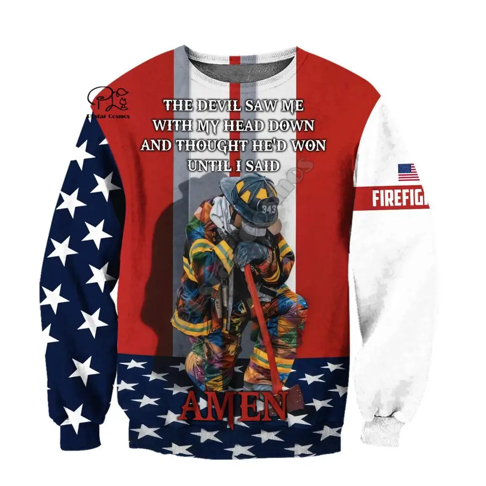

PLstar Cosmos FireFighter Firemen Fire Hero Harajuku Streetwear Tracksuit 3DPrint Funny Hoodie/Sweatshirt/Jacket/Mens Womens-a7