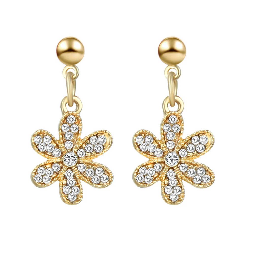 

Fresh Plum Earrings Simple Stylish Wild Zirconia Dangle Earrings For Lady Girl