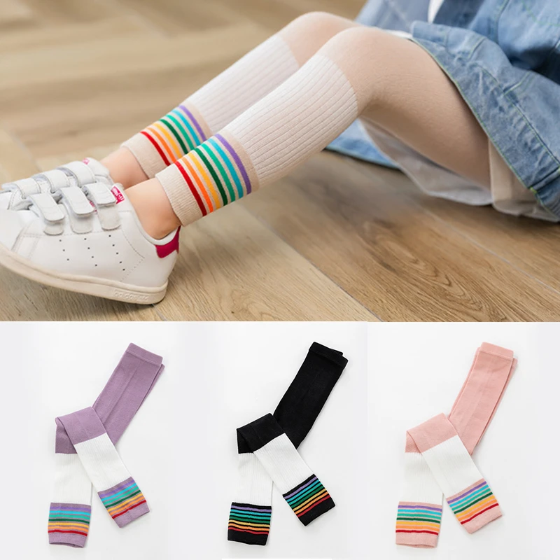 Полосатые леггинсы для девочек весна осень зима детские брюки хлопковые модные