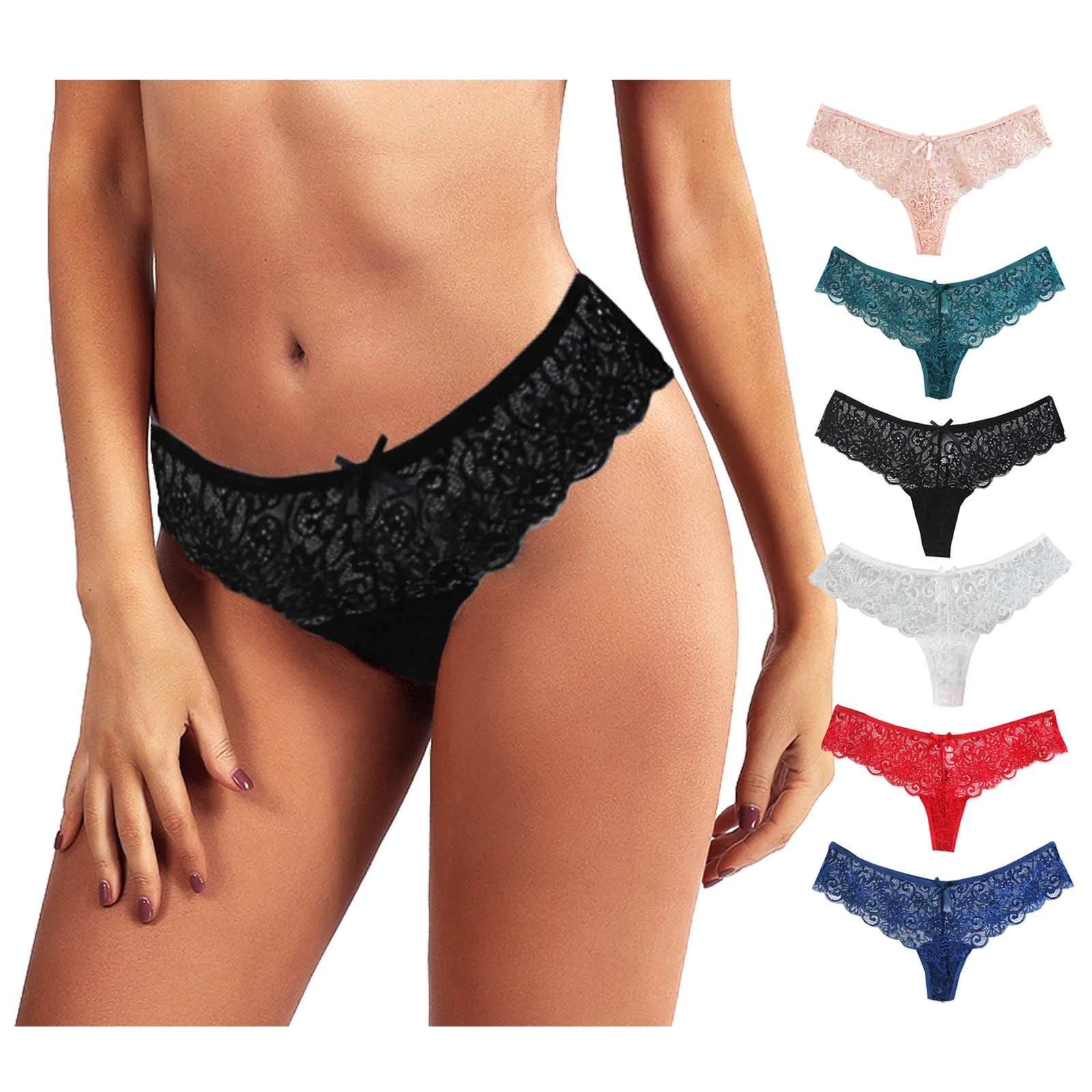

Женское нижнее белье, Новые однотонные сексуальные кружевные прозрачные ажурные бикини, шелковистые удобные кружевные стринги, женские тр...