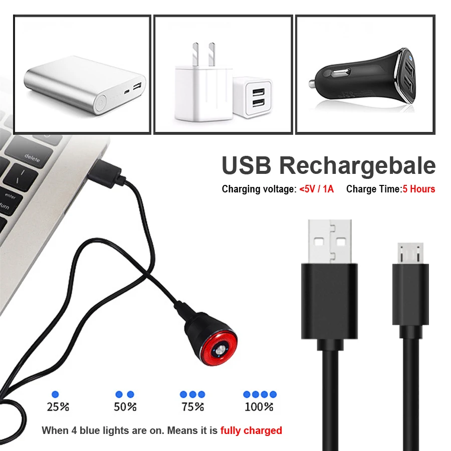 NEWBOLER умный индукционный тормозной велосипедный задний светильник с