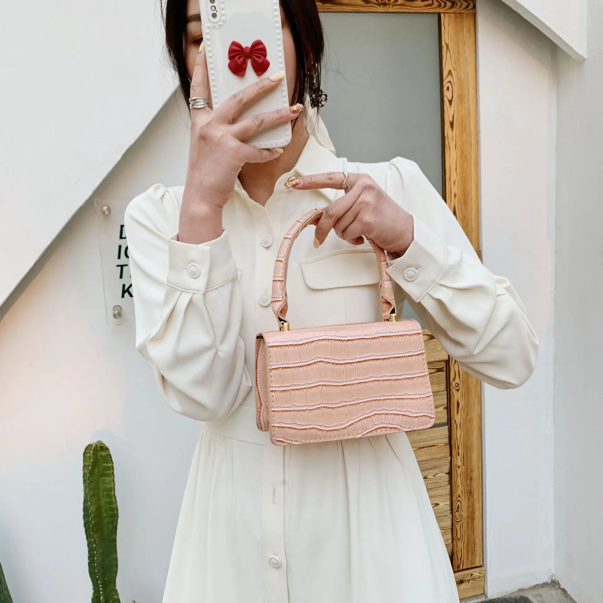 

Alligator Pattern Bags PU Leather Flap Shoulder Messenger Top-handle Crossbody Purse Leather for Women Handbags Messenger Bags