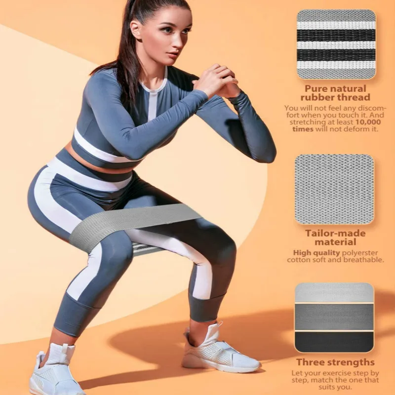 3 упаковки тянущиеся круглые ленты-трофеи для фитнеса тренажерного зала