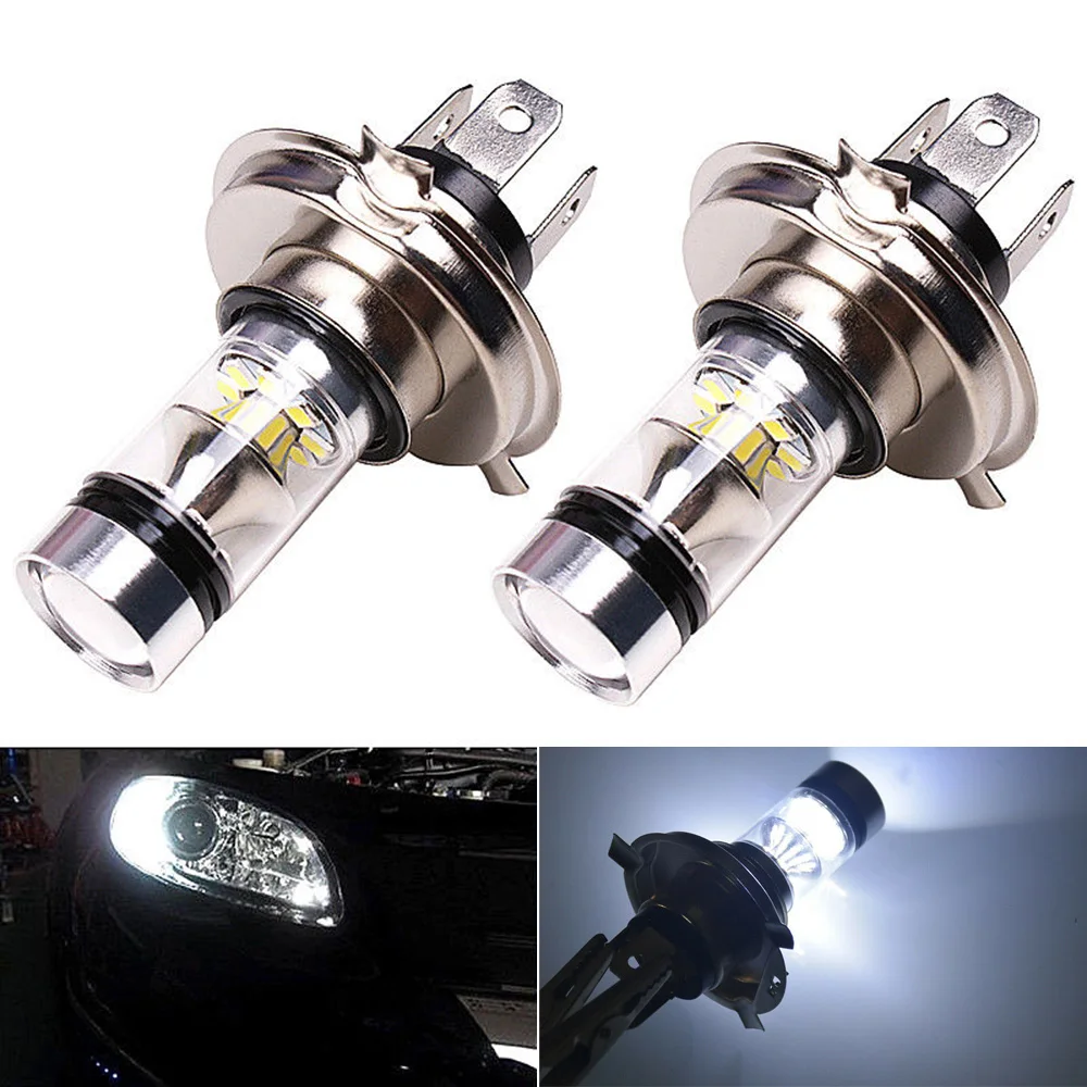 

2x Car H4 9003 HB2 8000K Hi/Lo Beam 20 LED Fog Light Driving DRL Bulb White Lamp Wholesale