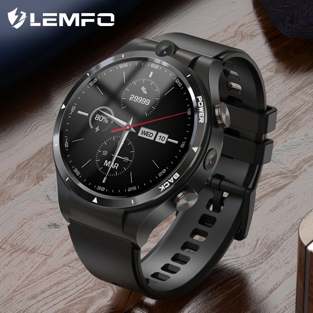 Мужские Смарт-часы LEMFO LEM15 экран 128 дюйма 4G 1 6G Android 10 LTE двойная камера встроенный GPS