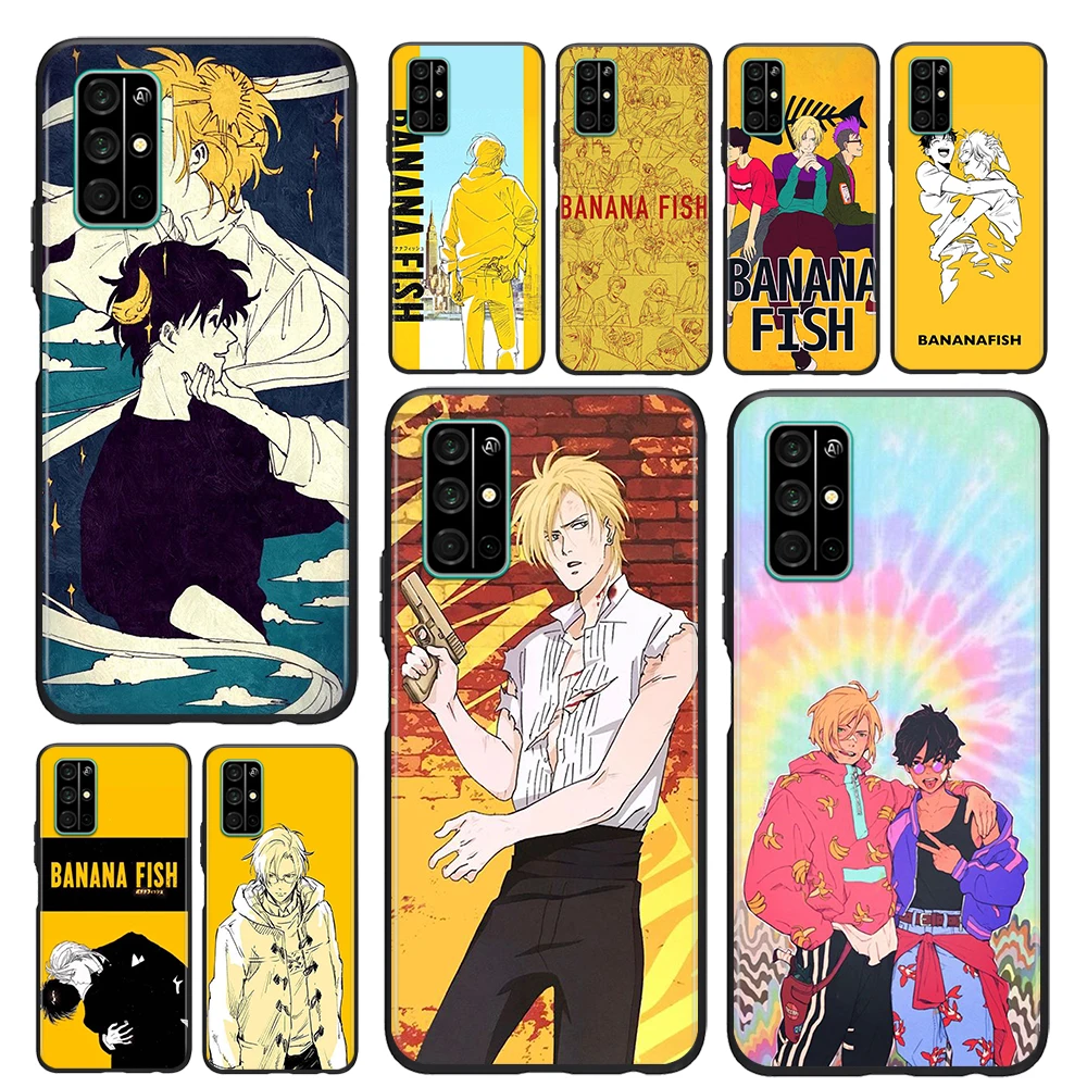 

Phone Case Banana Fish Anime For Honor View 20 10X 10i 10 X10 9N 9X 9C 9A 9S 9 V9 Lite Pro 5G Black Soft TPU Cover