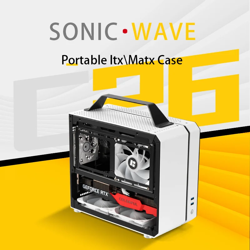 

Mechanic Master C26- Sonic Wave-Portable ITX/MATX Multifunctional Computer Case PC Case