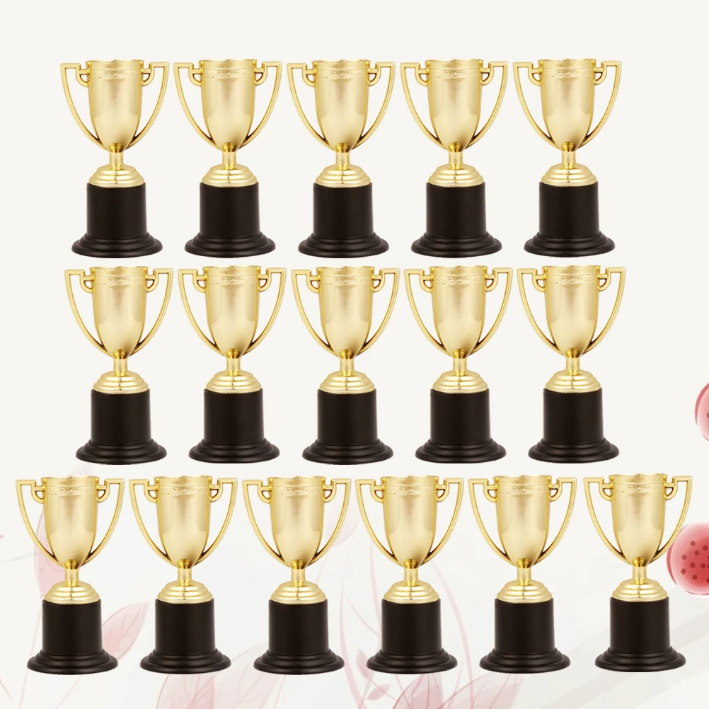 16pcs Mini Award Trophy Cup Shaped Creative Plastic Trophies Reward Prizes Students Sports Competition Celebrations | Спорт и