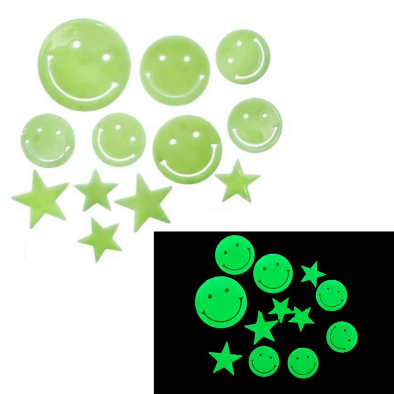 1 Набор красочных светящихся наклеек светится в темноте стикер на стену s