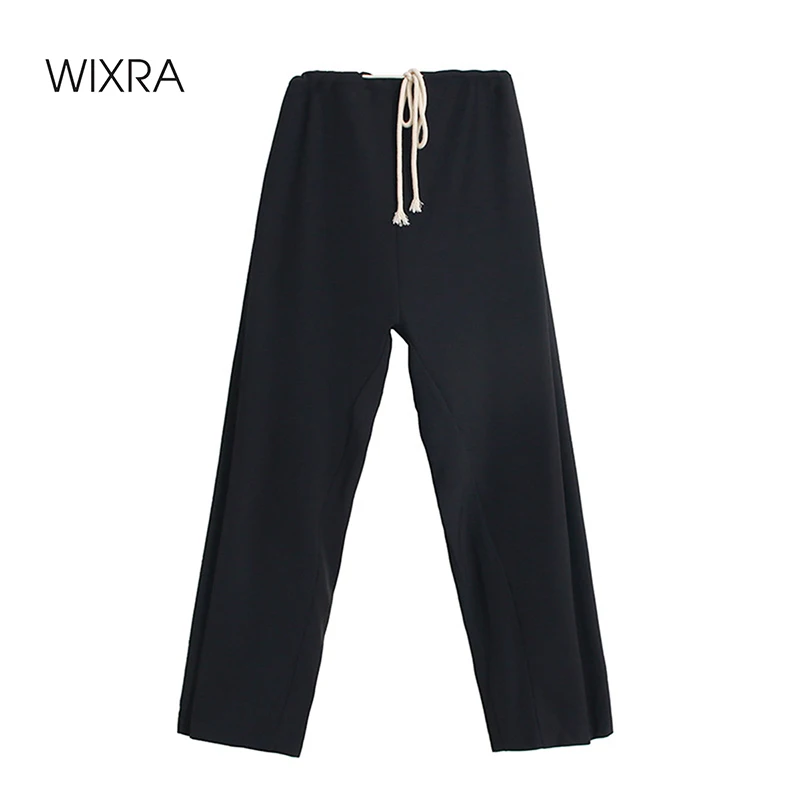 

Wixra Women's Pants 2020 Spring Autumn Lace up Streetwear Casual Loose High Waist Long Pants Sportswear For Women