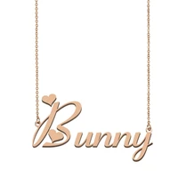bunny name necklace custom name necklace for women girls best friends birthday wedding christmas mother days gift