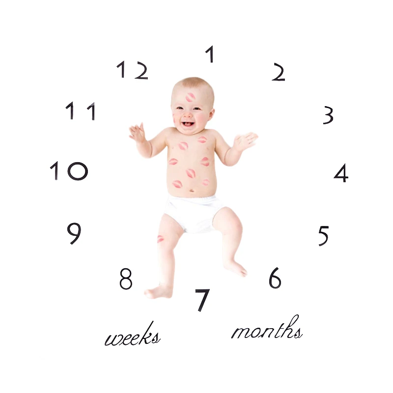 

Newborn Baby Monthly Milestone Photo Background Receiving Blanket Infant Kid Props Diaper Photography Play Mat Cloth Accessories