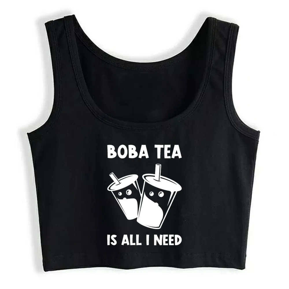

Crop Top Women Bubble Tea Harajuku Tank Top Women Vintage Women Clothes