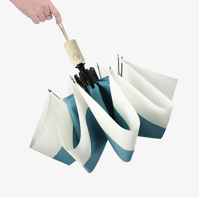 Складной Автоматический ветрозащитный зонт компактный складной с перевернутым