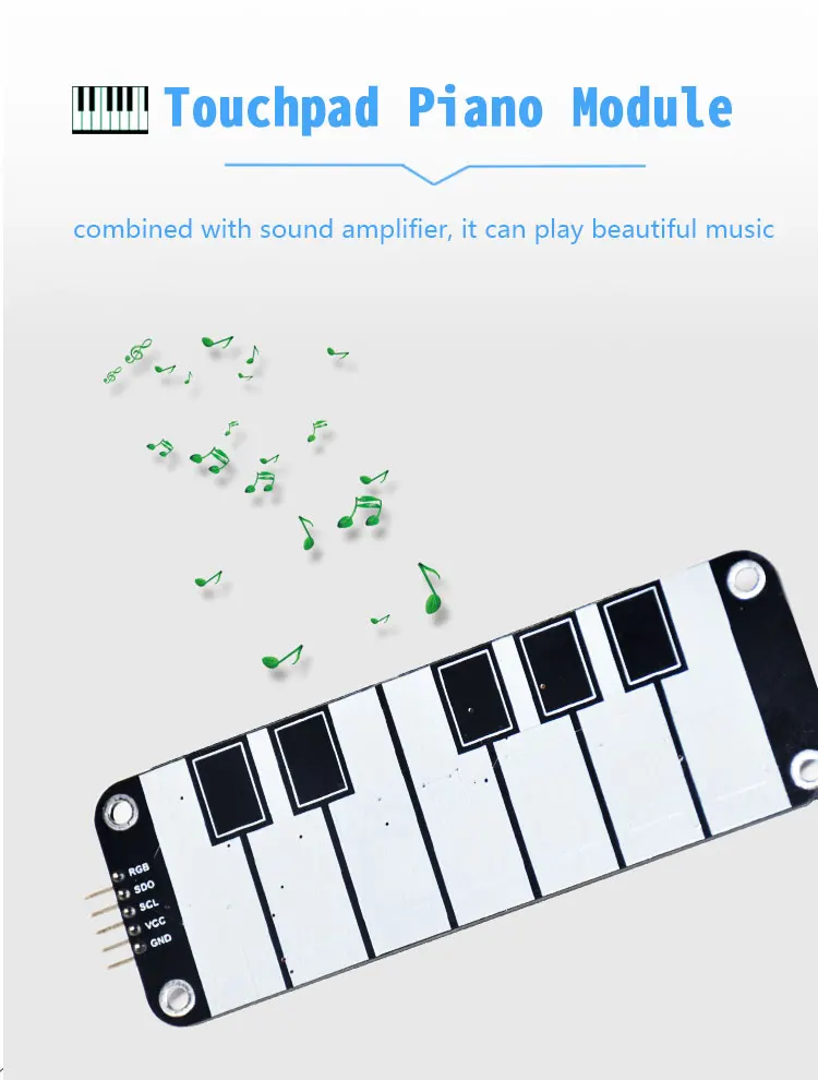 Сенсорный модуль пианино плата расширения звуковой усилитель совместимый с