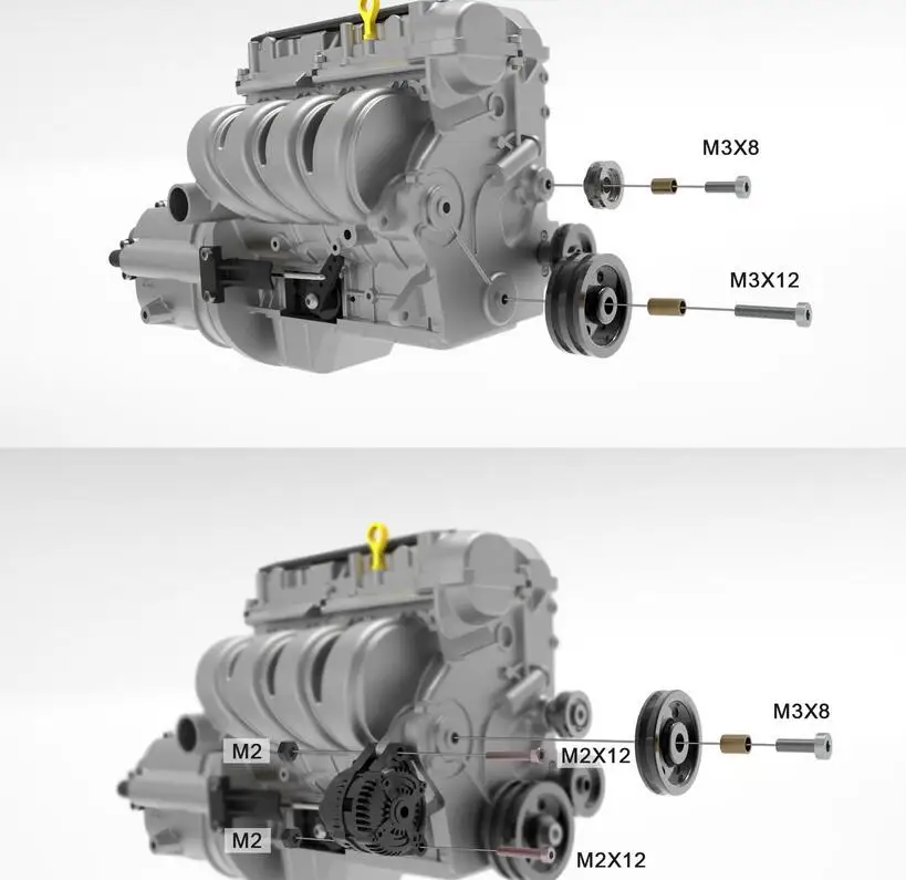 Комплект шкивов двигателя коробки передач с дистанционным управлением для