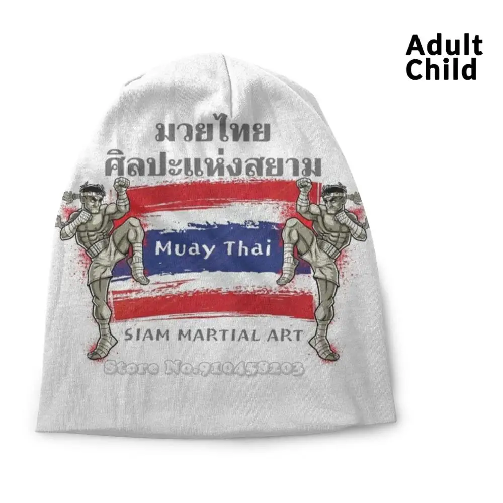 

Muay Thai T Shirt Personality Hip Hop Head Caps Beanie Hats Bonnet Love Thailand Muay Thai Thai Fight Thai Martial Art Siam