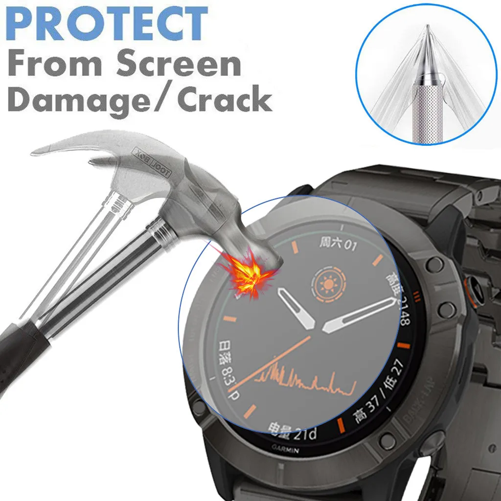 Ouhaobin 3 шт. пленка из закаленного стекла для GARMIN FENIX 6X Pro Смарт-часы Защитная экрана