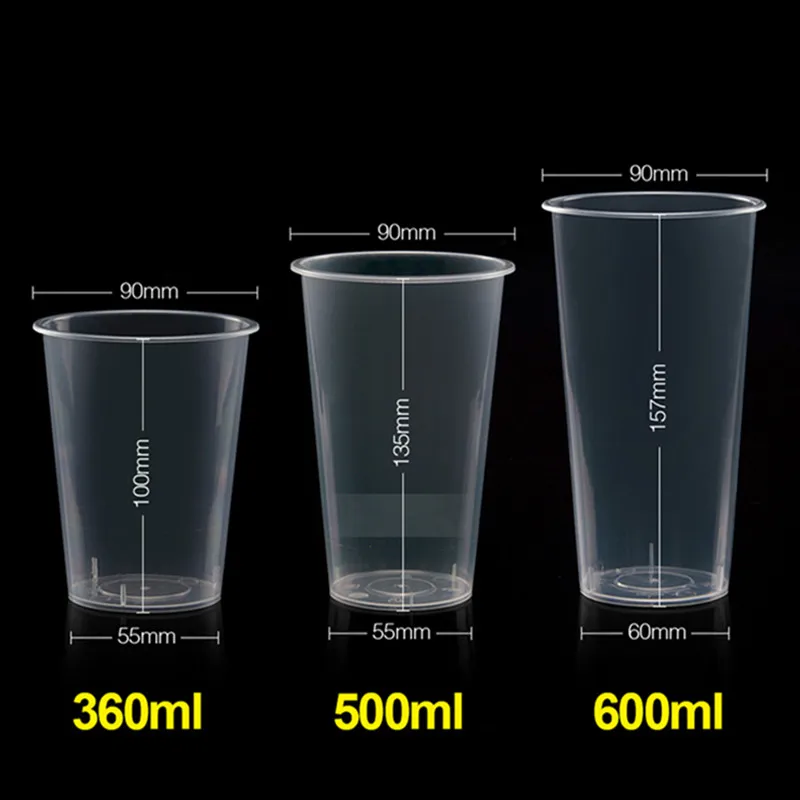 

50pcs Creative disposable coffee cup milk tea juice fruit plate birthday party favors cold drink plastic cups with snack plate