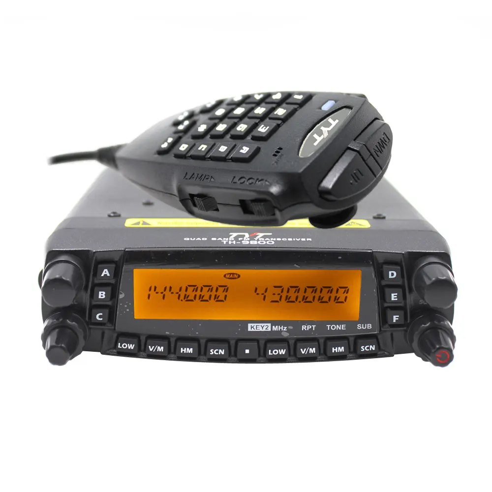 TYT TH9800 TH-9800 Mobile Transceiver Automotive Radio Station 50W Repeater Scrambler Quad Band V/UHF Car Truck Radio with Cable