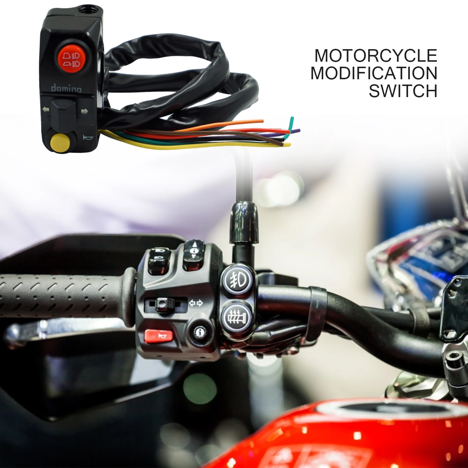 

3 в 1, универсальный переключатель для фар, указателей поворота, мотоциклов, скутеров, квадроциклов