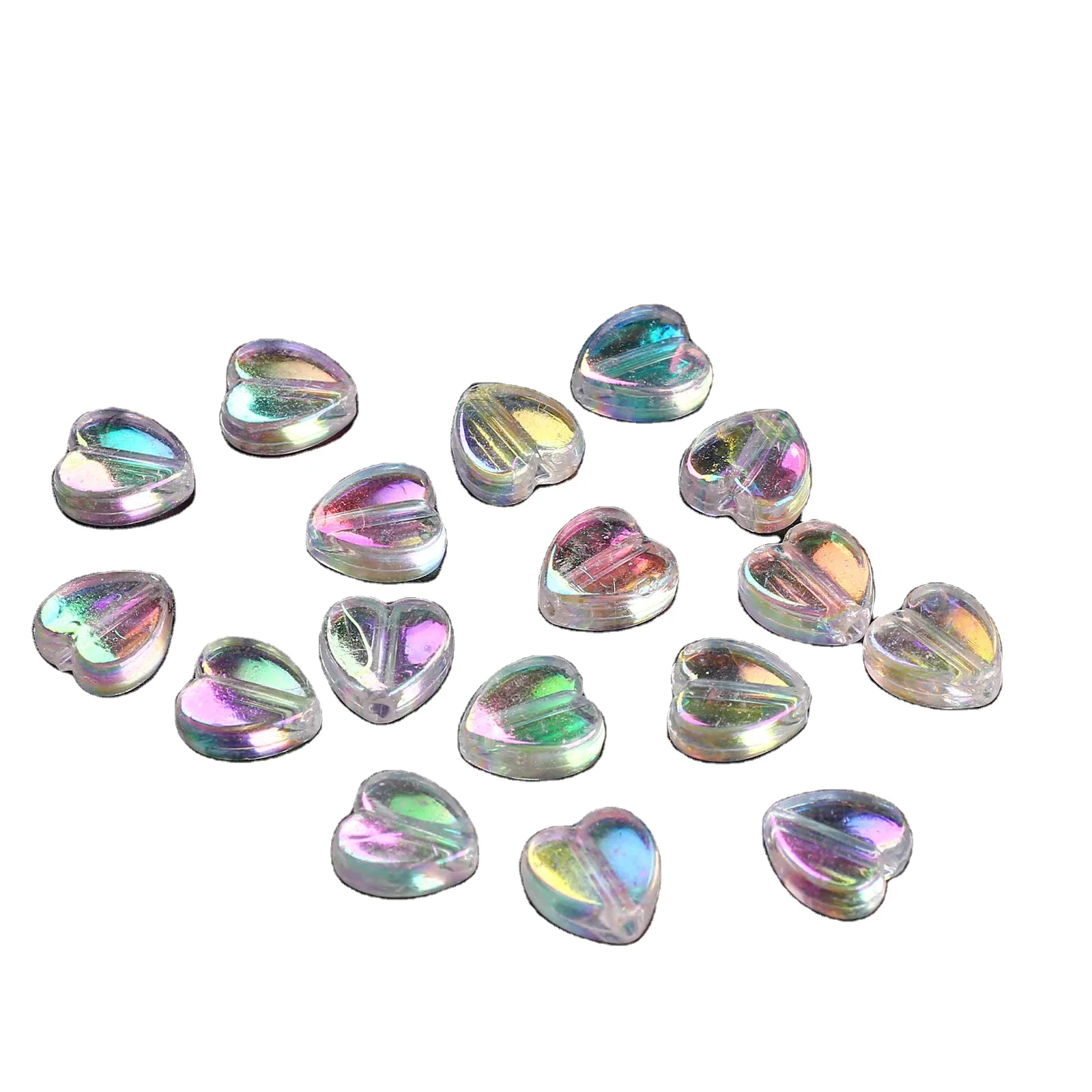 

Hobbyworker 100PCS Acrylic Bulk Heart Charming Beads for DIY Jewelry Craft Making Necklace Bracelet Supplies XQ07370