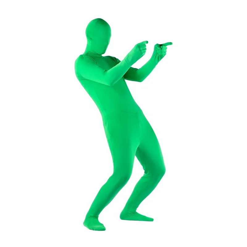 Stretchy Body Green Screen Suit Video Chroma Key Comfortable Background Invisible Effect Tight Suit Bodysuit Cosplay Costumes