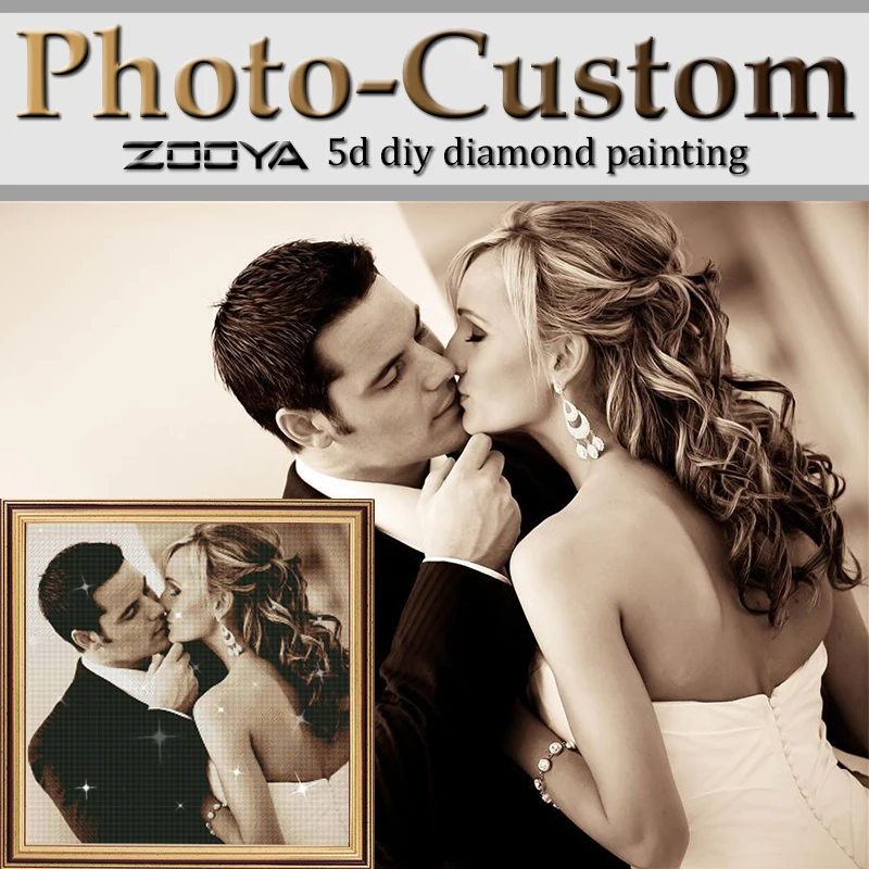 

ZOOYA Photo Custom Diamond Embroidery Make Your Own 5D DIY Diamond Painting Cross Stitch Full Square Drill Rhinestone Mosaic AZ4