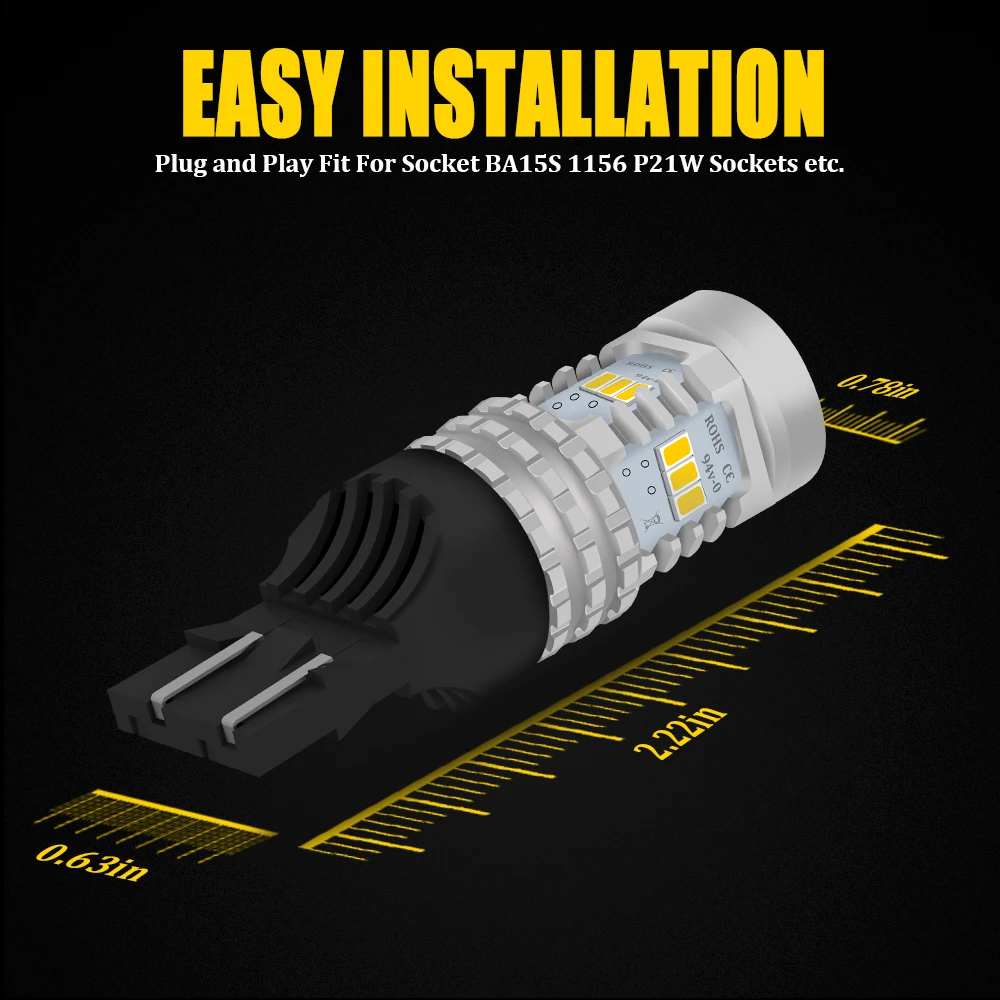 Светодиодные фонасветильник заднего хода BMTxms Canbus 7440 W21W 7443 W21/5W DRL для VW Passat B7 Beetle Audi