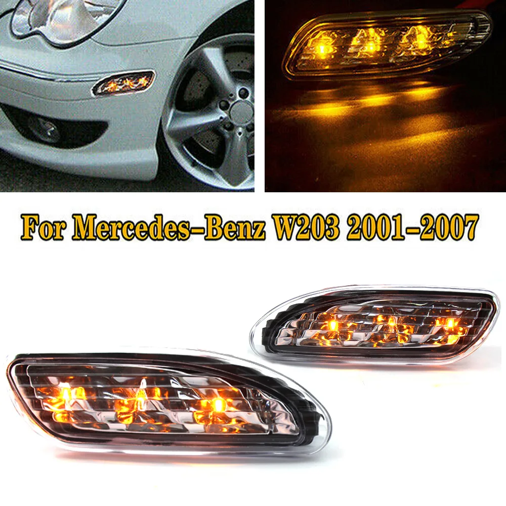 

IP67 Turn Signal Light LED Accessories Car Side Marker Bumper For Mercedes-Benz W203 01-07 C-Class