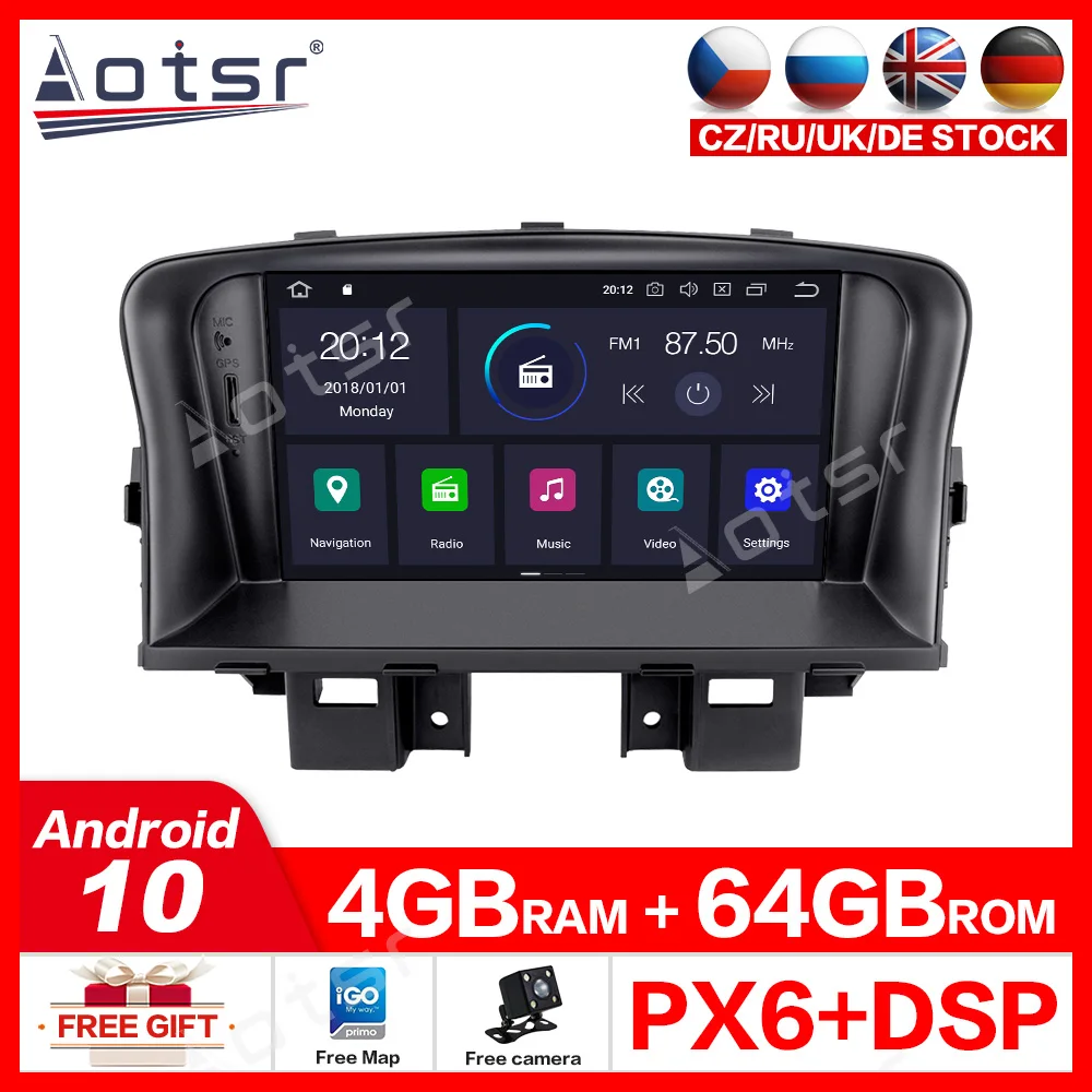 2 din магнитола автомобильный стерео для Chevrolet CRUZE 2008-2012 Android 10 0 DVD мультимедийный